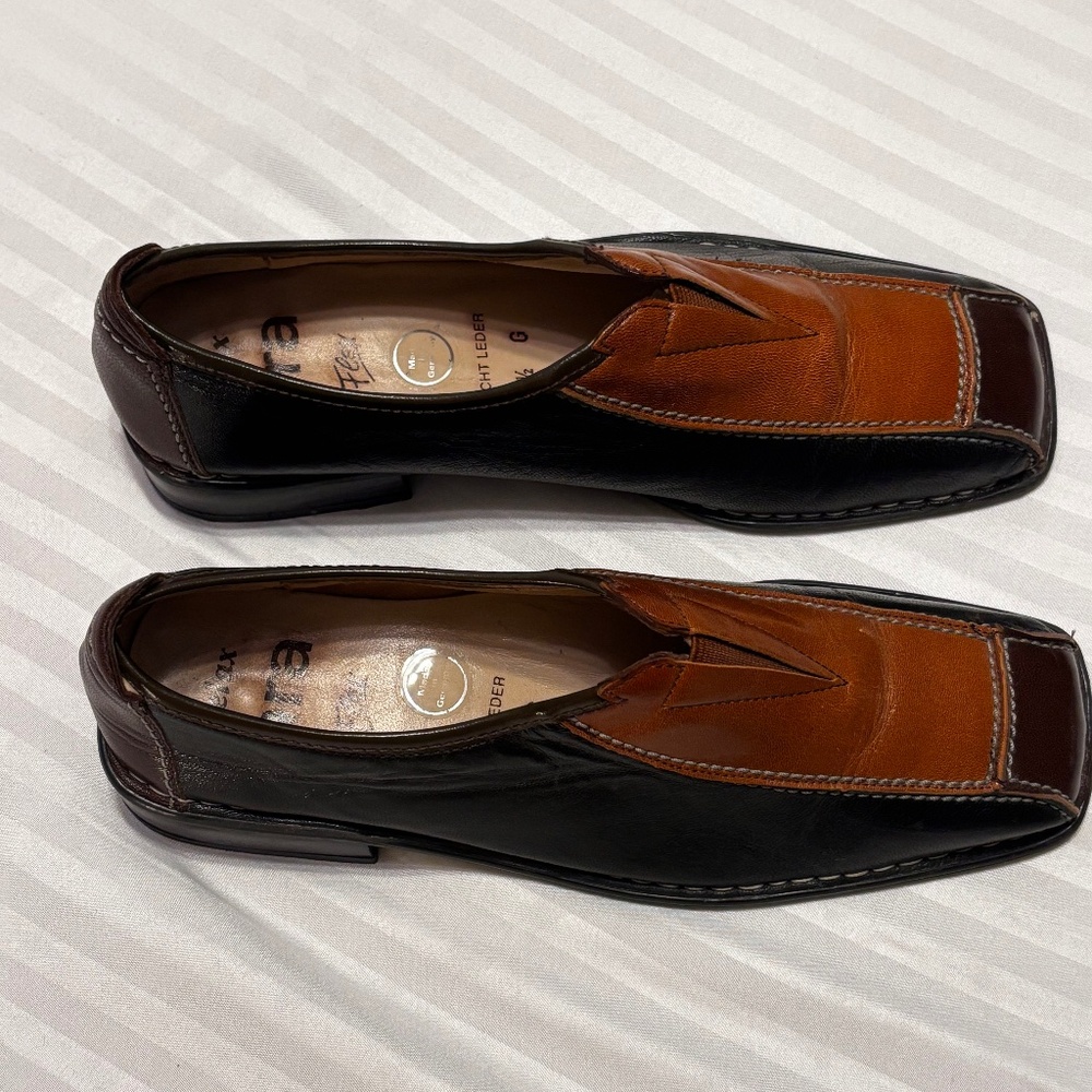 ARA EVHT LEDER RELAX FLEX  Slip On Loafers Brown/Black 5 1/2 Preowned
